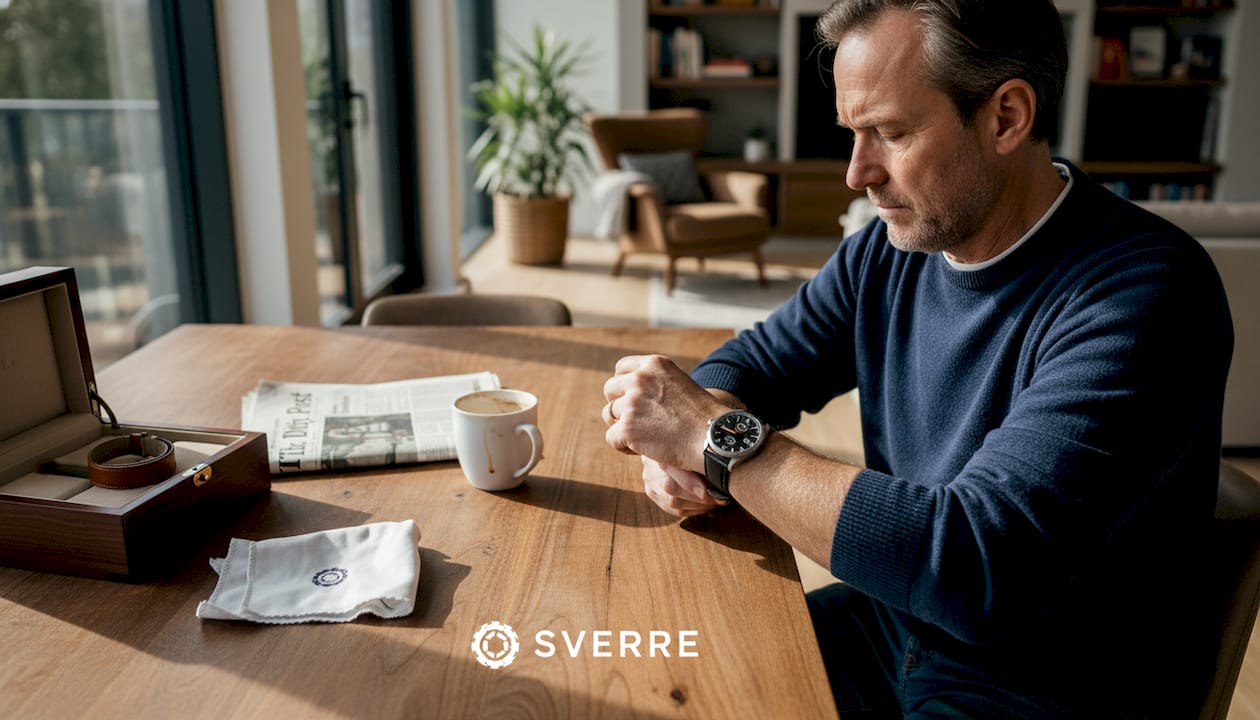 Collector wearing IWC and Apple Watch