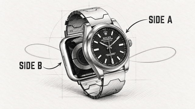 How Side A and Side B sit on your wrist